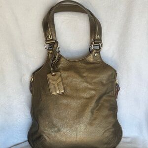 Yves Saint Laurent Metallic Bronze Shoulder Bag